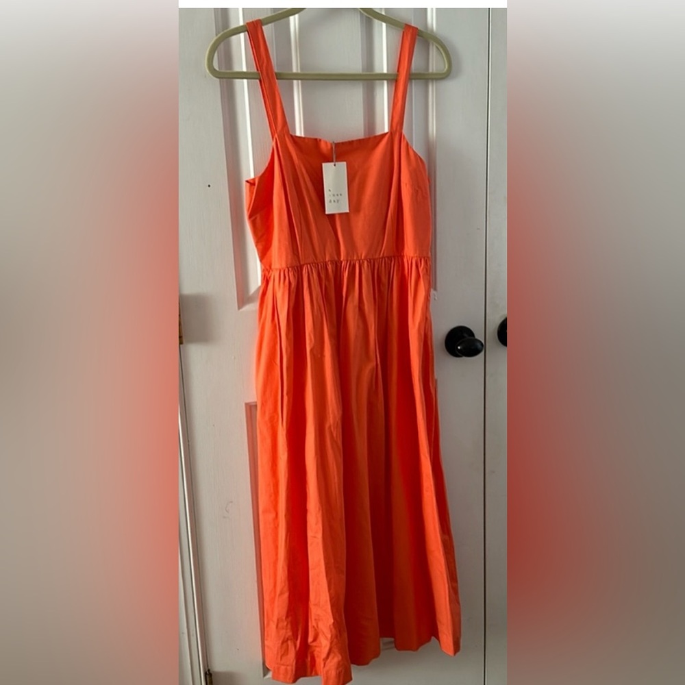 A New Day Orange Dress Size M Medium